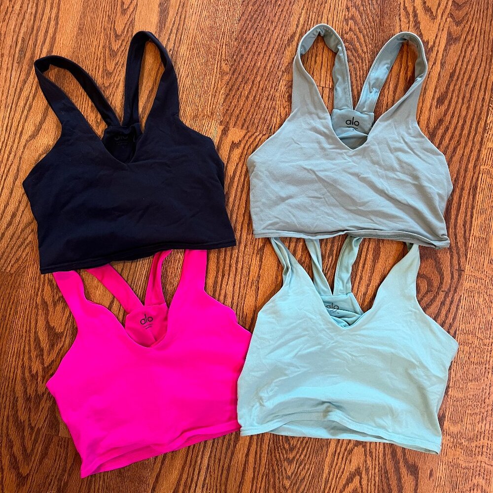 ALO Yoga Workout Top Bundle - 4 Racerback Athletic Shirts - Size Small
